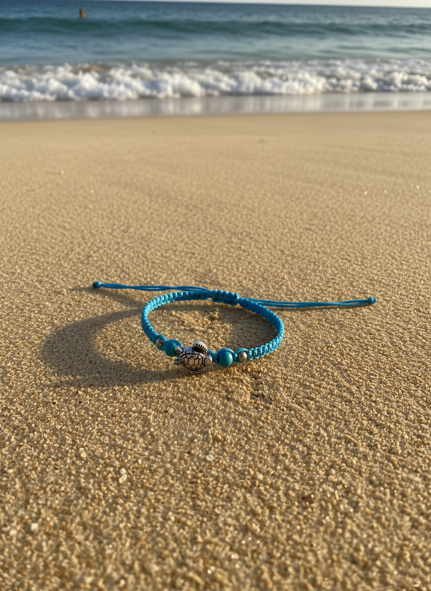 Pink house turtle bracelet