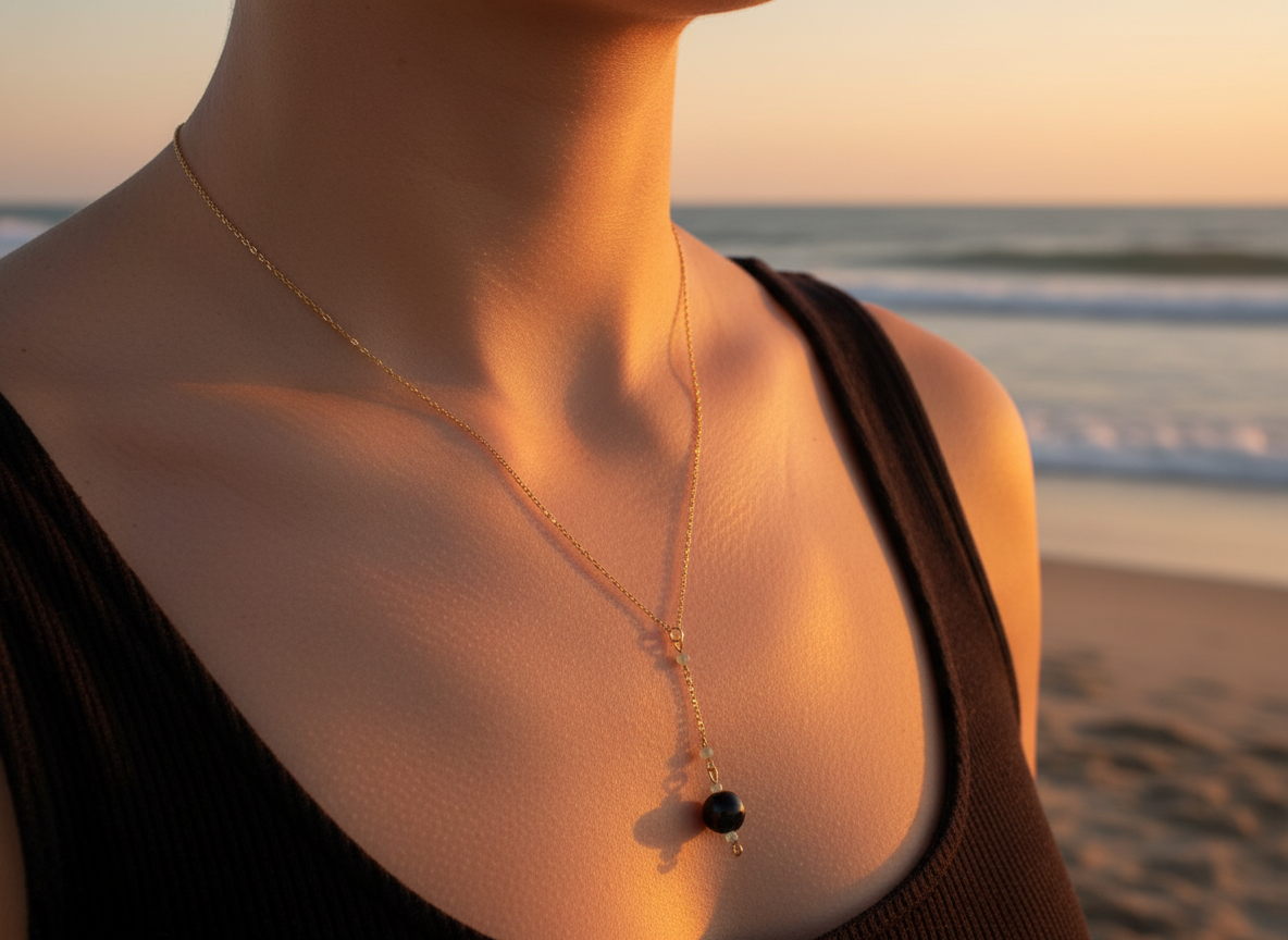 Custom Necklace with Tahitian Pearl