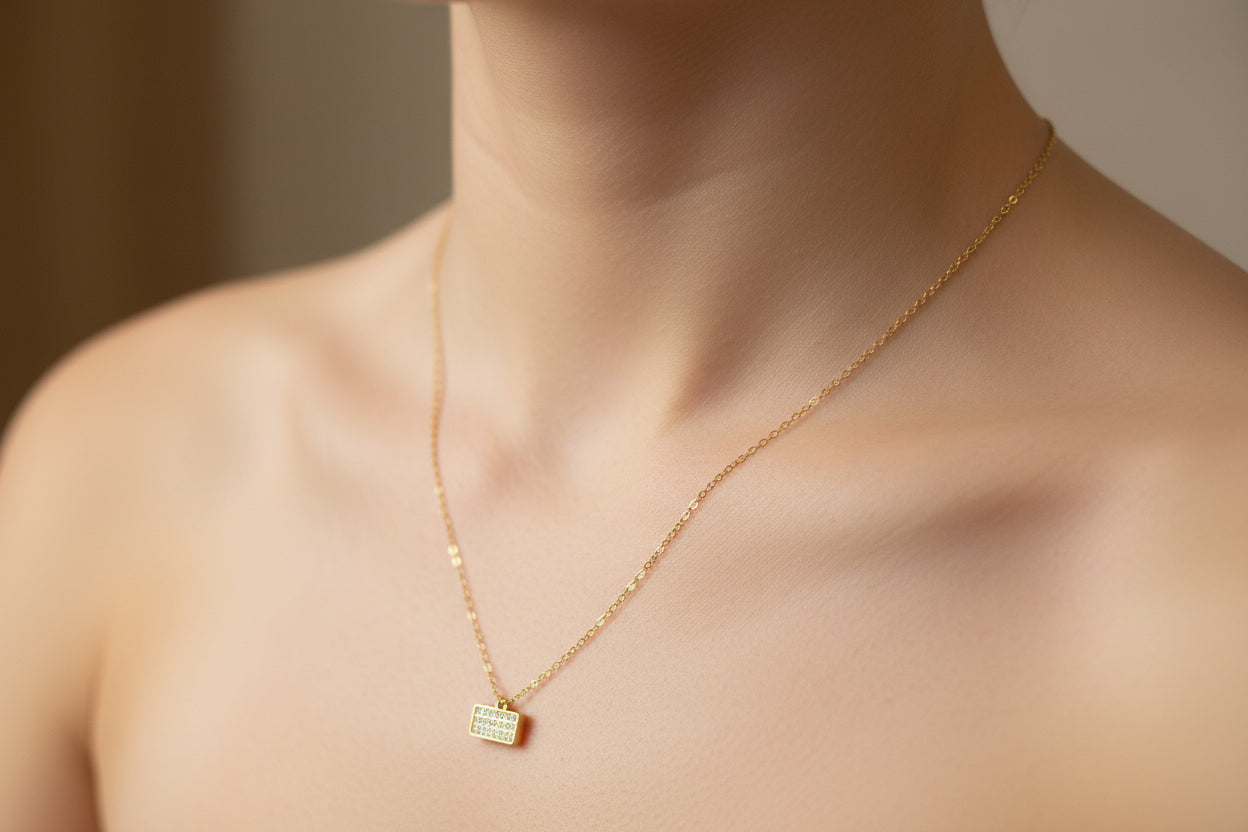 18k Gold Filled chain with Hawaii state Charm