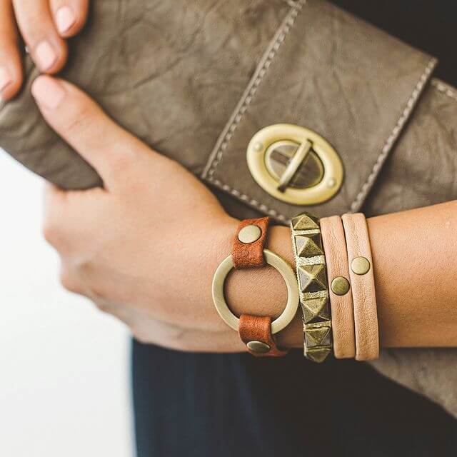 Giving Bracelets collection displayed in an outdoor setting.