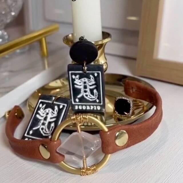 Close-up of various Giving Bracelets arranged in a stylish manner.