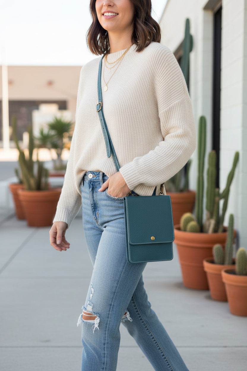 Sophia Leather Cellphone Bag