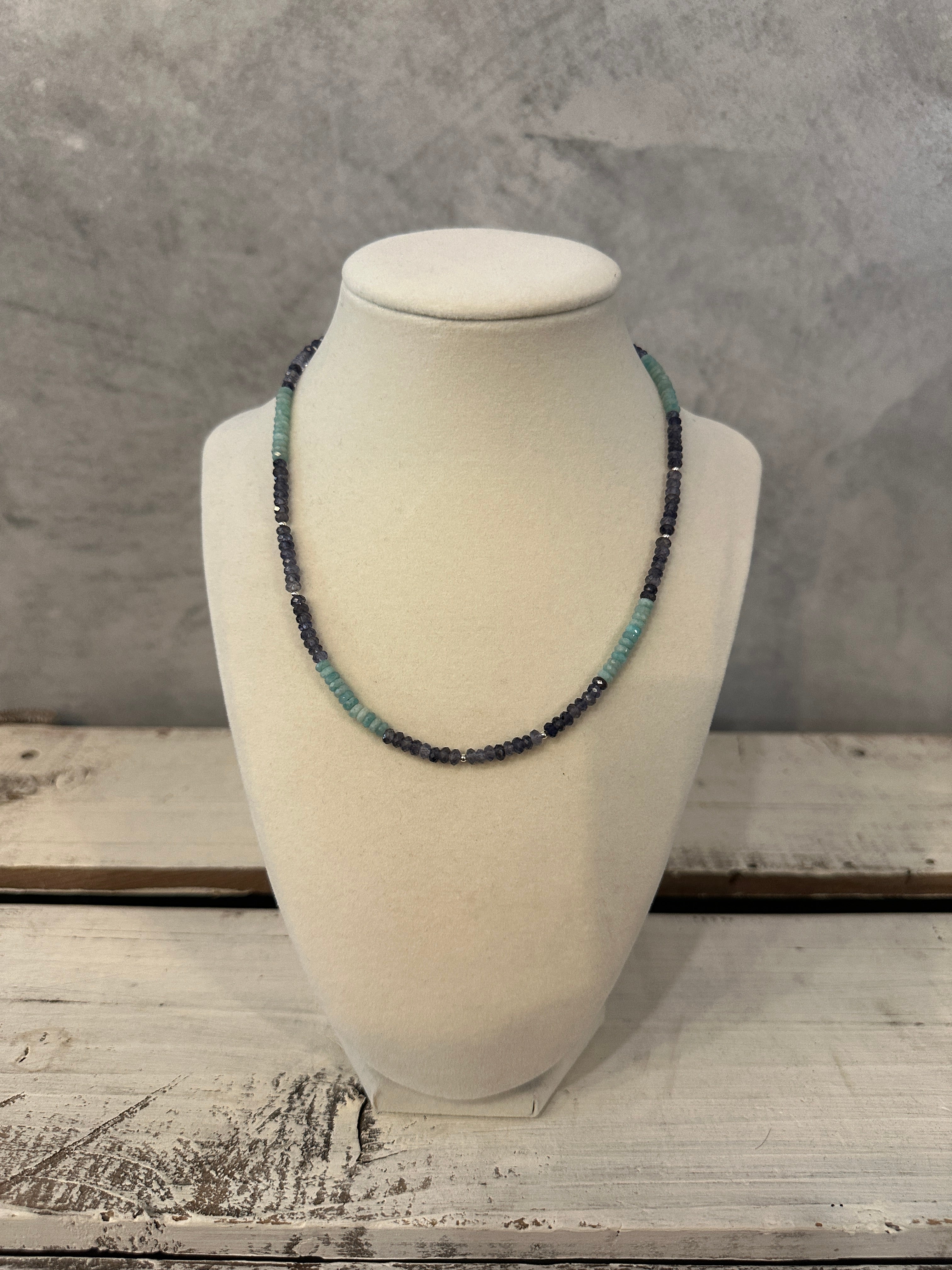 Iolite & Amazonite Beaded Necklace