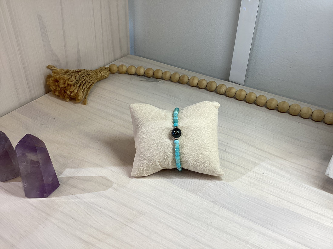 Crystal Bracelet - Amazonite and Pearl