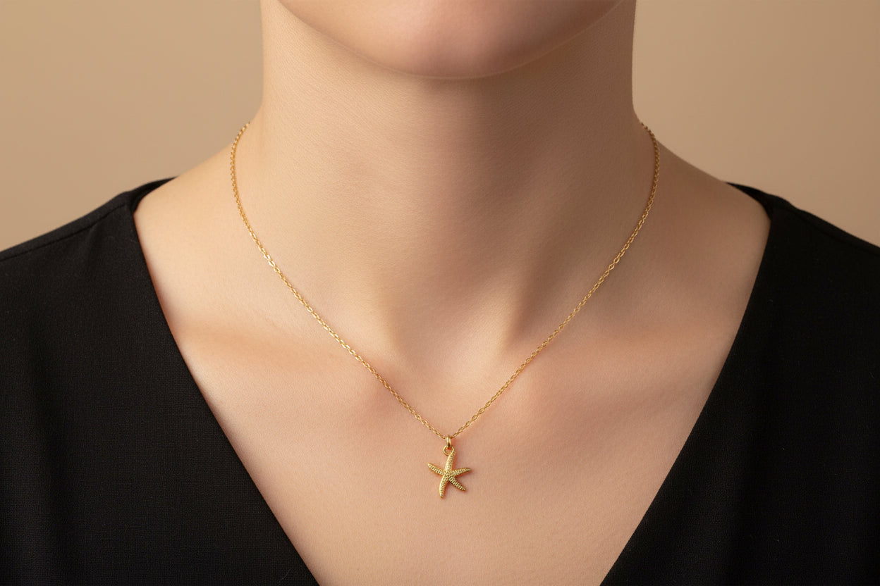 Gold Chain with Starfish Charm