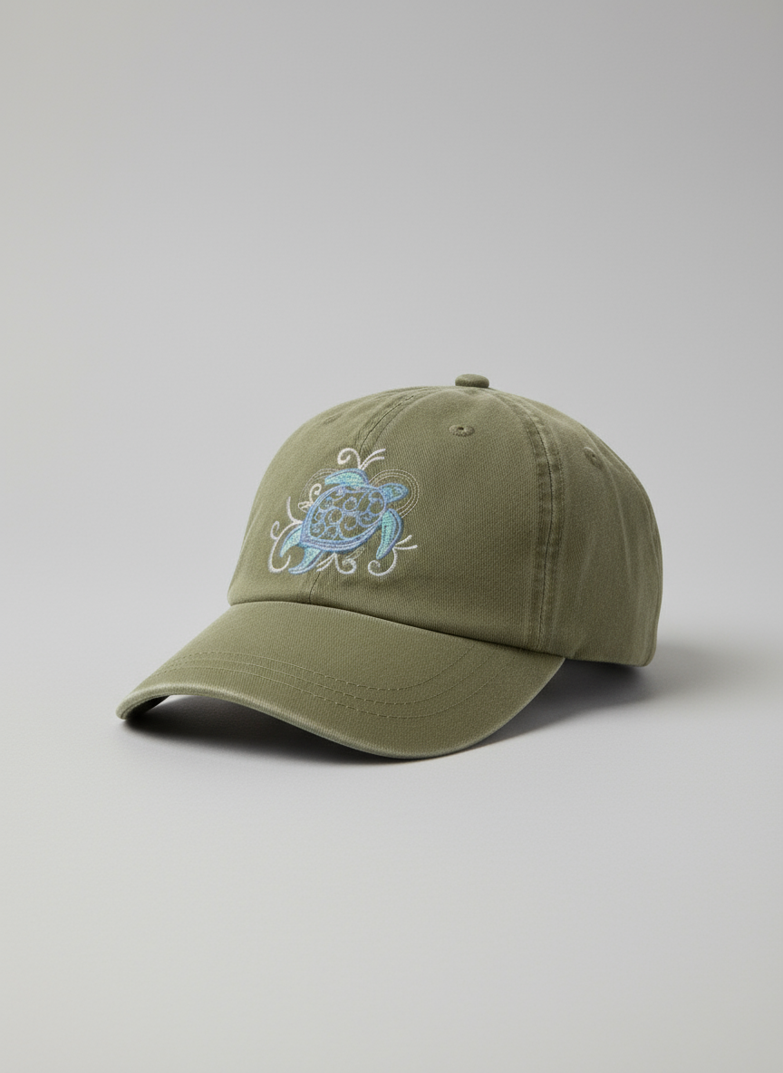 Embroidered Turtle Hat