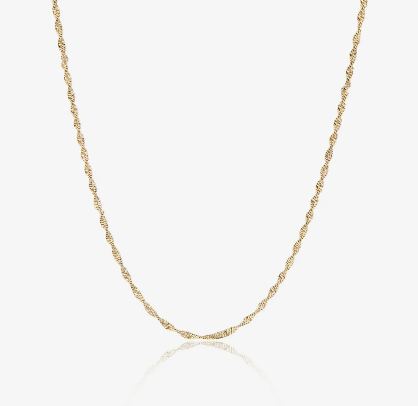 18K Gold PVD Singapore Chain Necklace