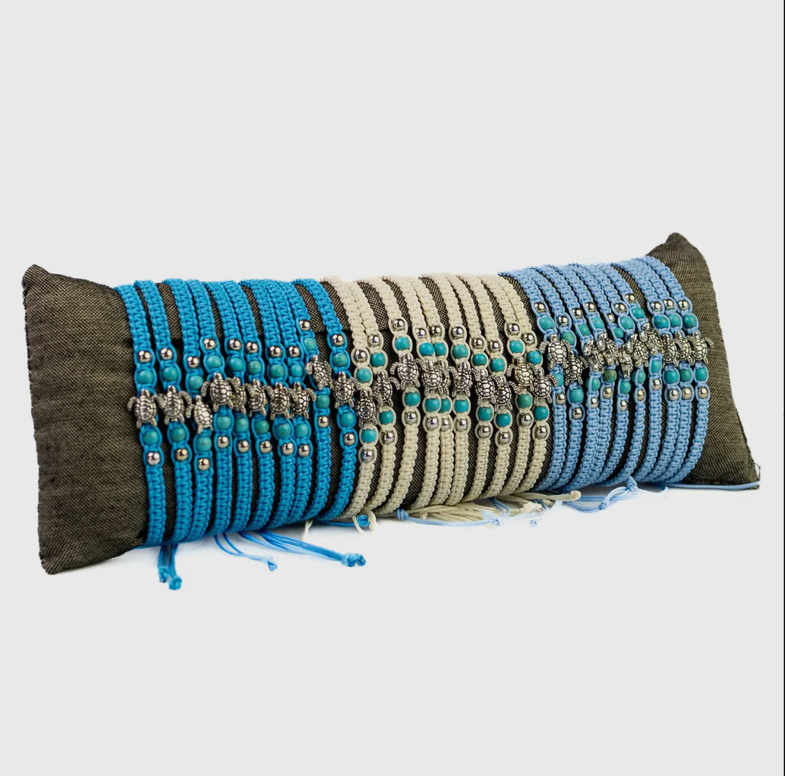 Pink house turtle bracelet