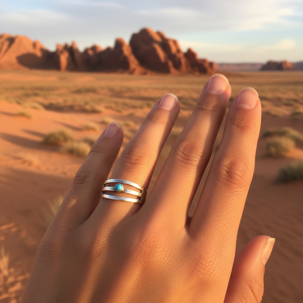 Lesa’s One of a Kind Ring’s - Small Turquoise Triple