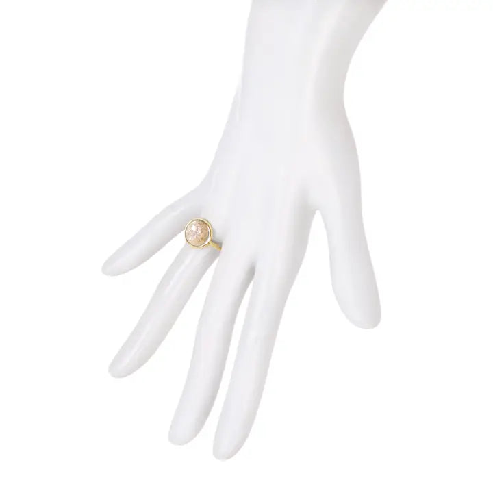 Lily Fossil Lollipop Ring