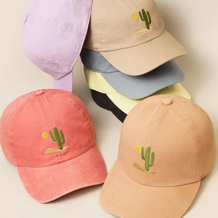 Cactus Embroidered Dad Cap