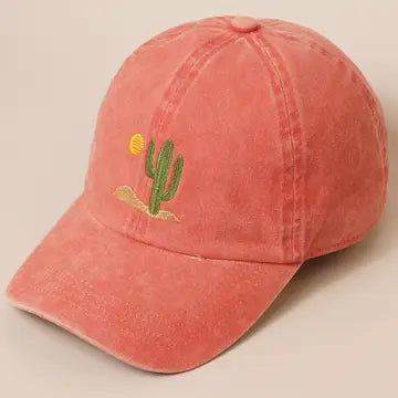 Cactus Embroidered Dad Cap