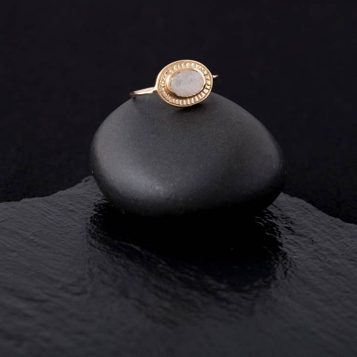 Decorative Moonstone Ring