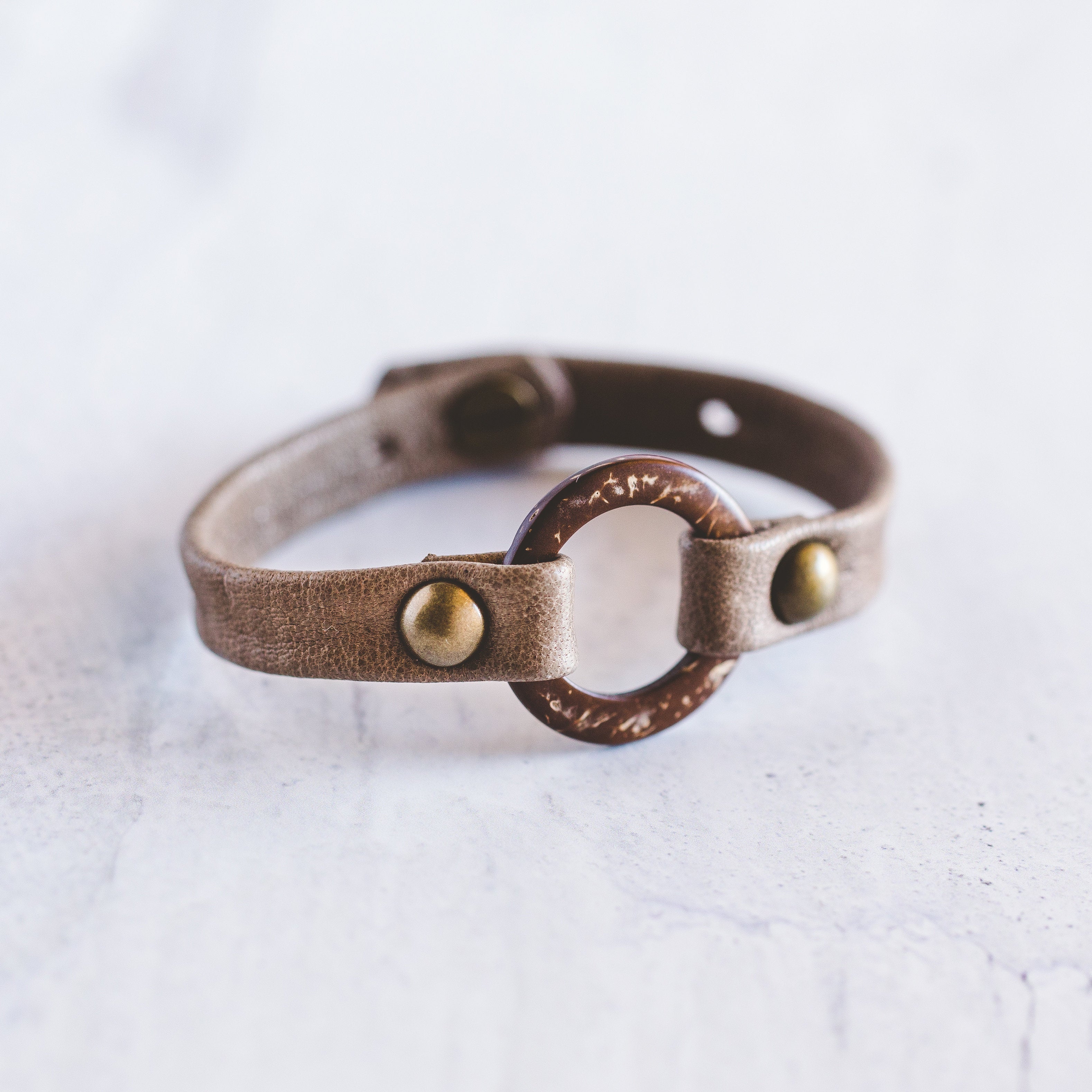 Circle of Love Bracelet - Antique Brass