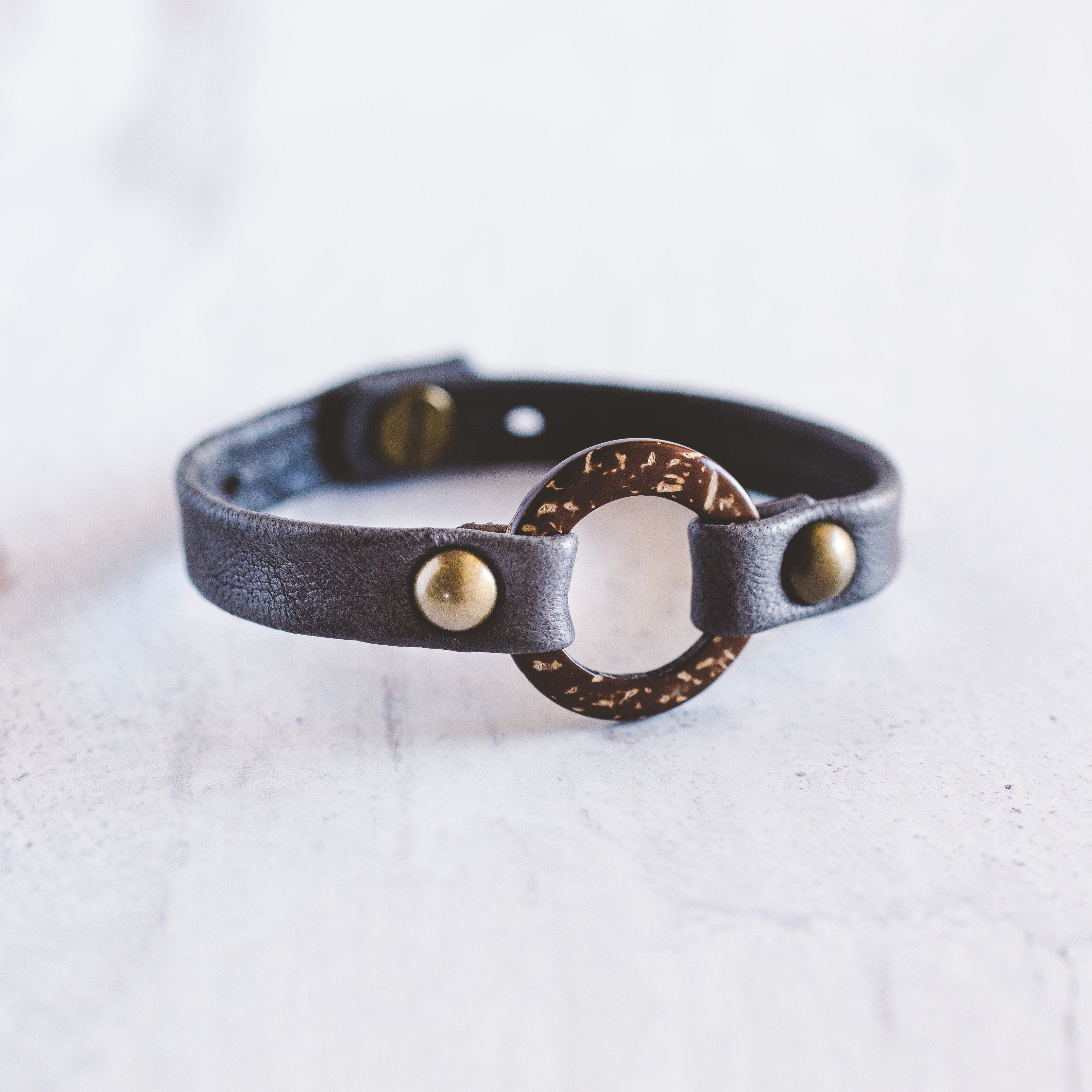 Circle of Love Bracelet - Antique Brass