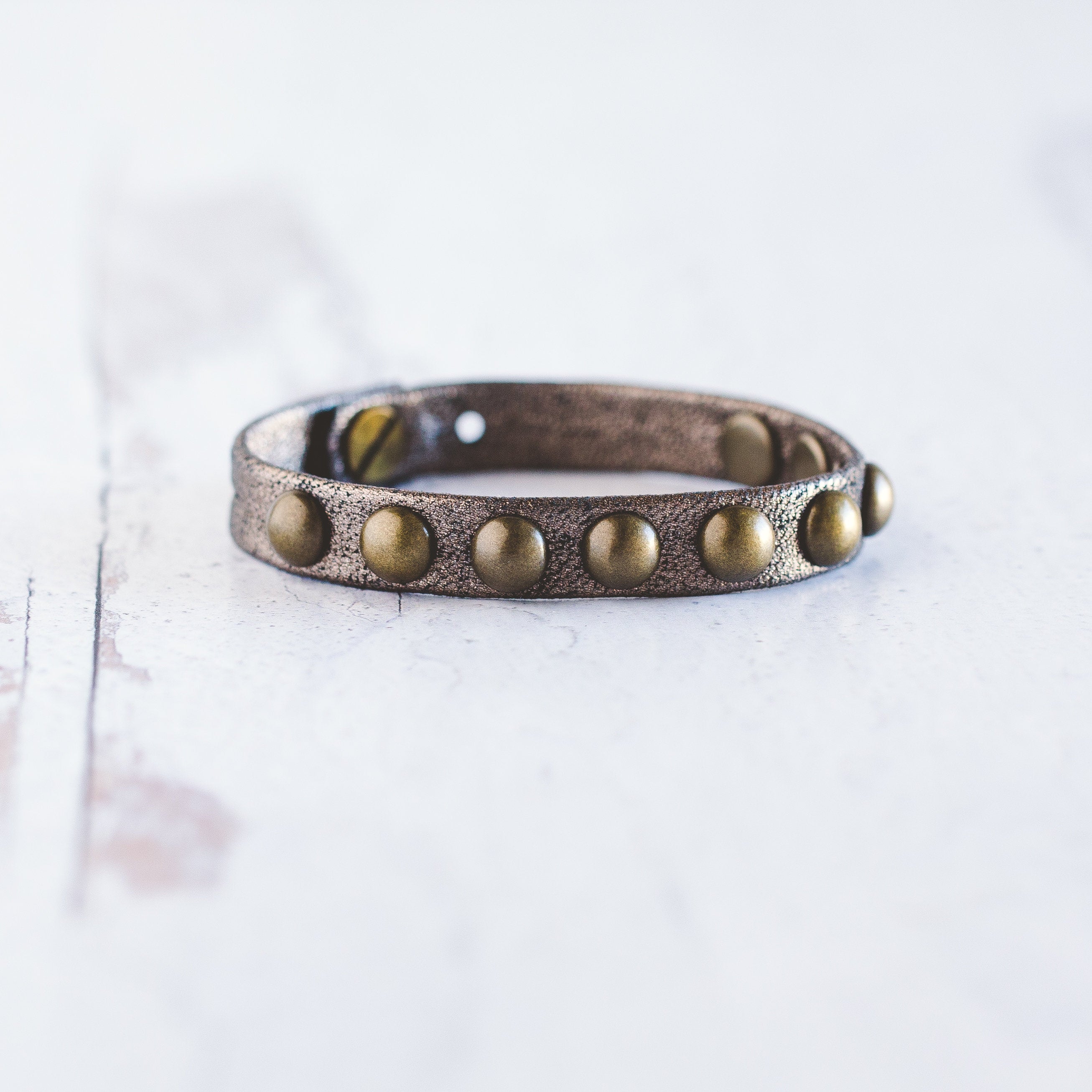 Dotty Bracelet  - Antique Brass