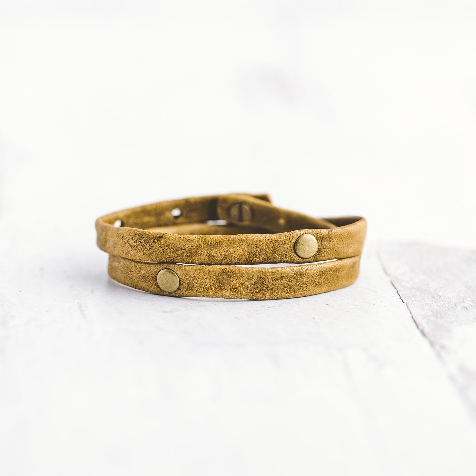 Double Warrior Wrap - Antique Brass