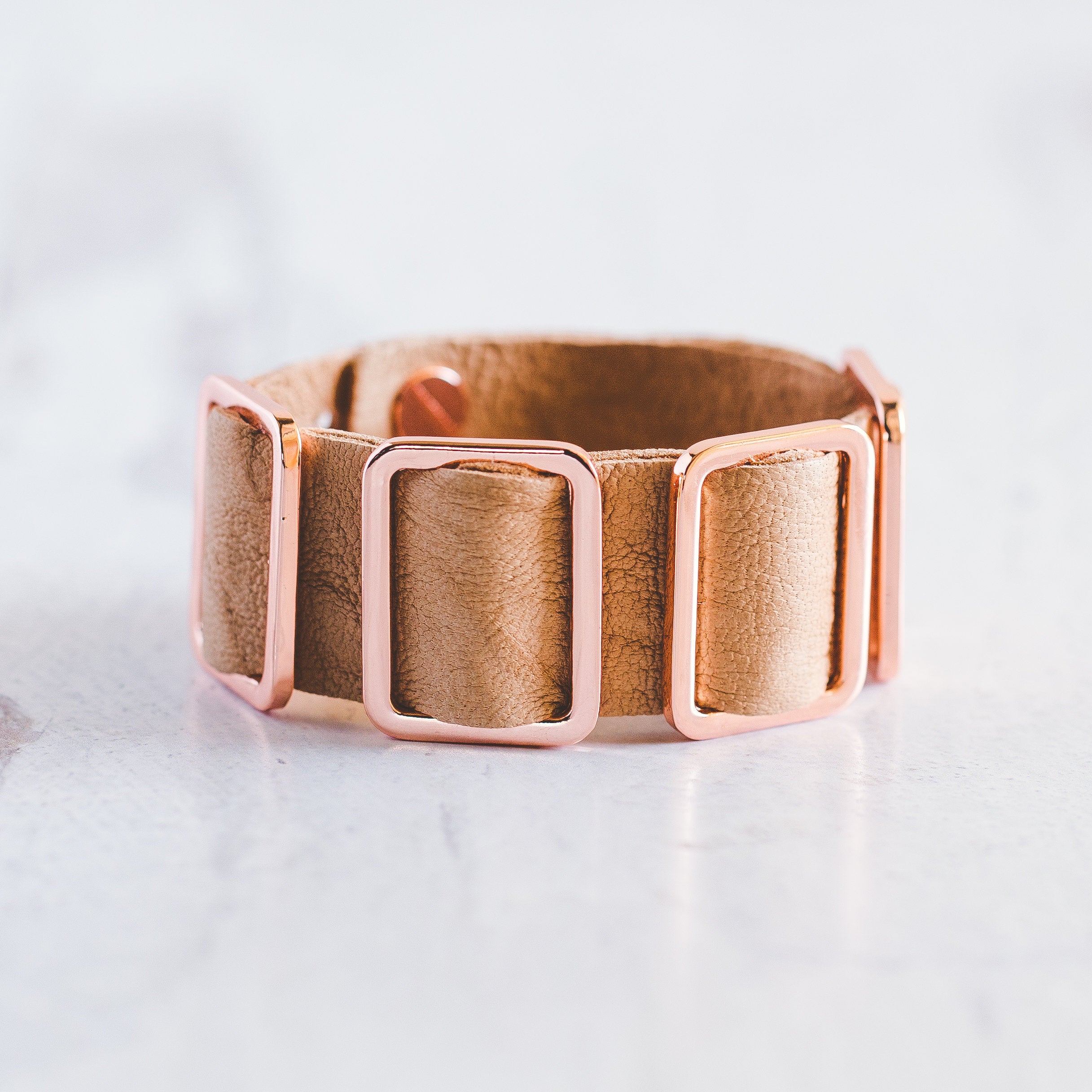 Fancy Cuff Bracelet - Rose Gold