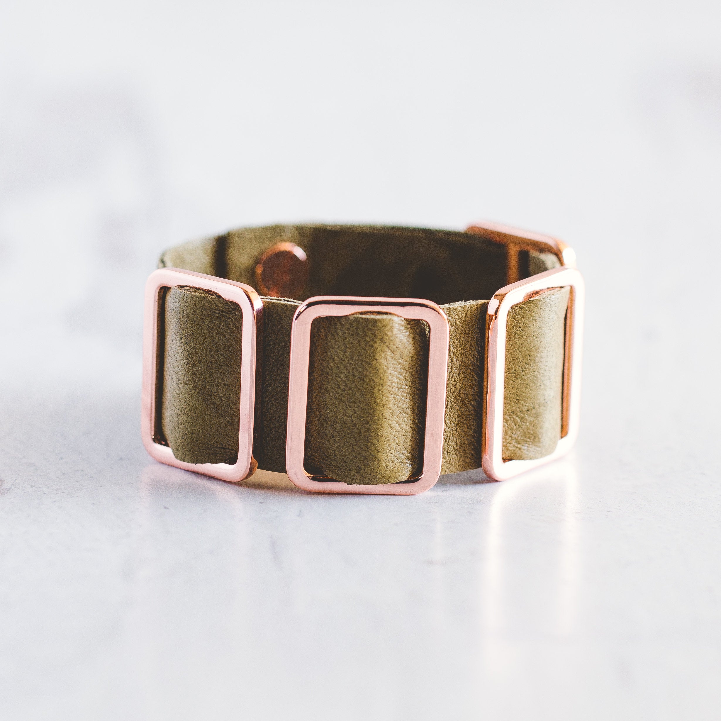 Fancy Cuff Bracelet - Rose Gold