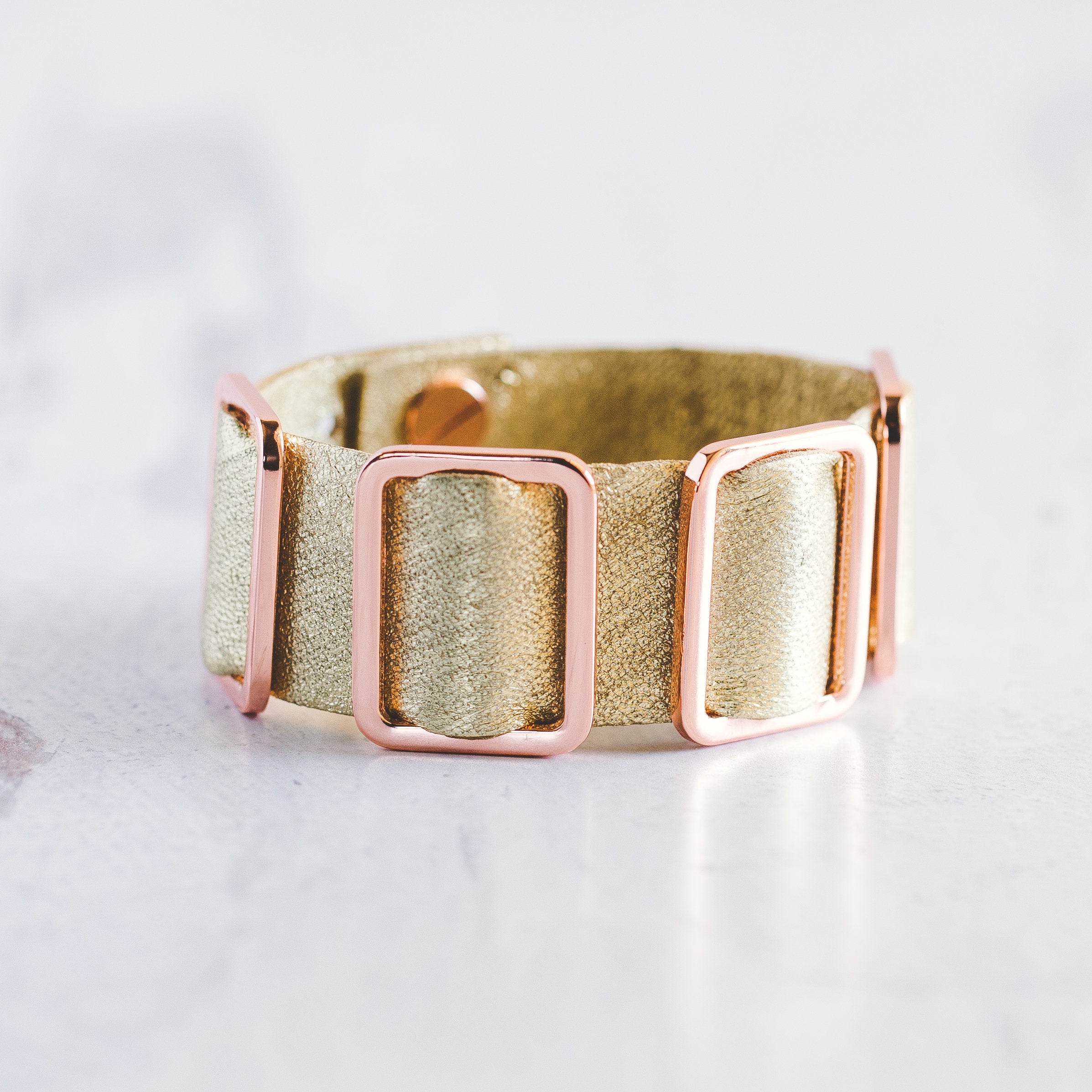 Fancy Cuff Bracelet - Rose Gold