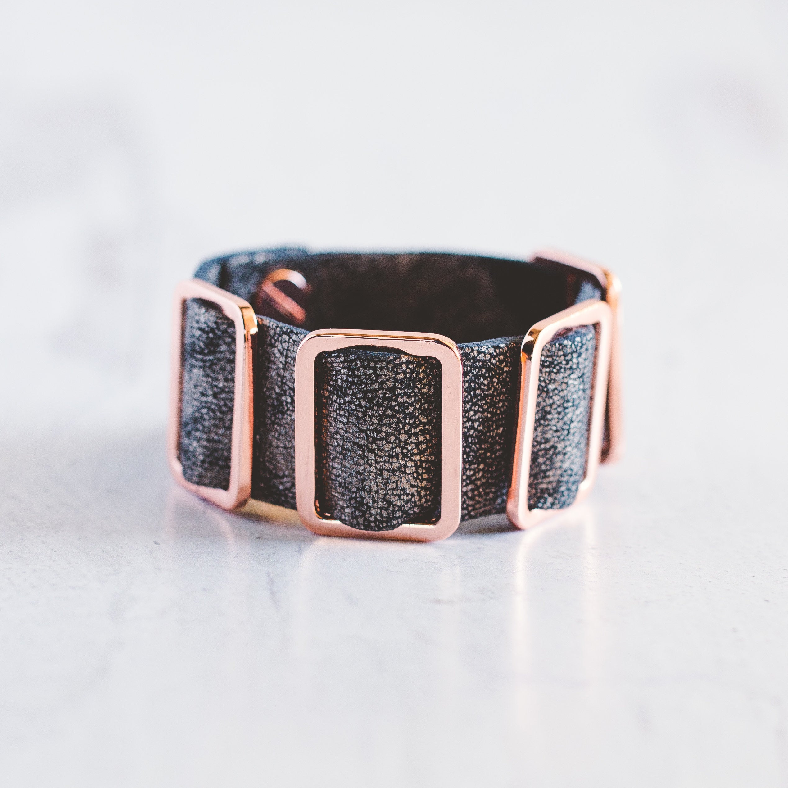 Fancy Cuff Bracelet - Rose Gold