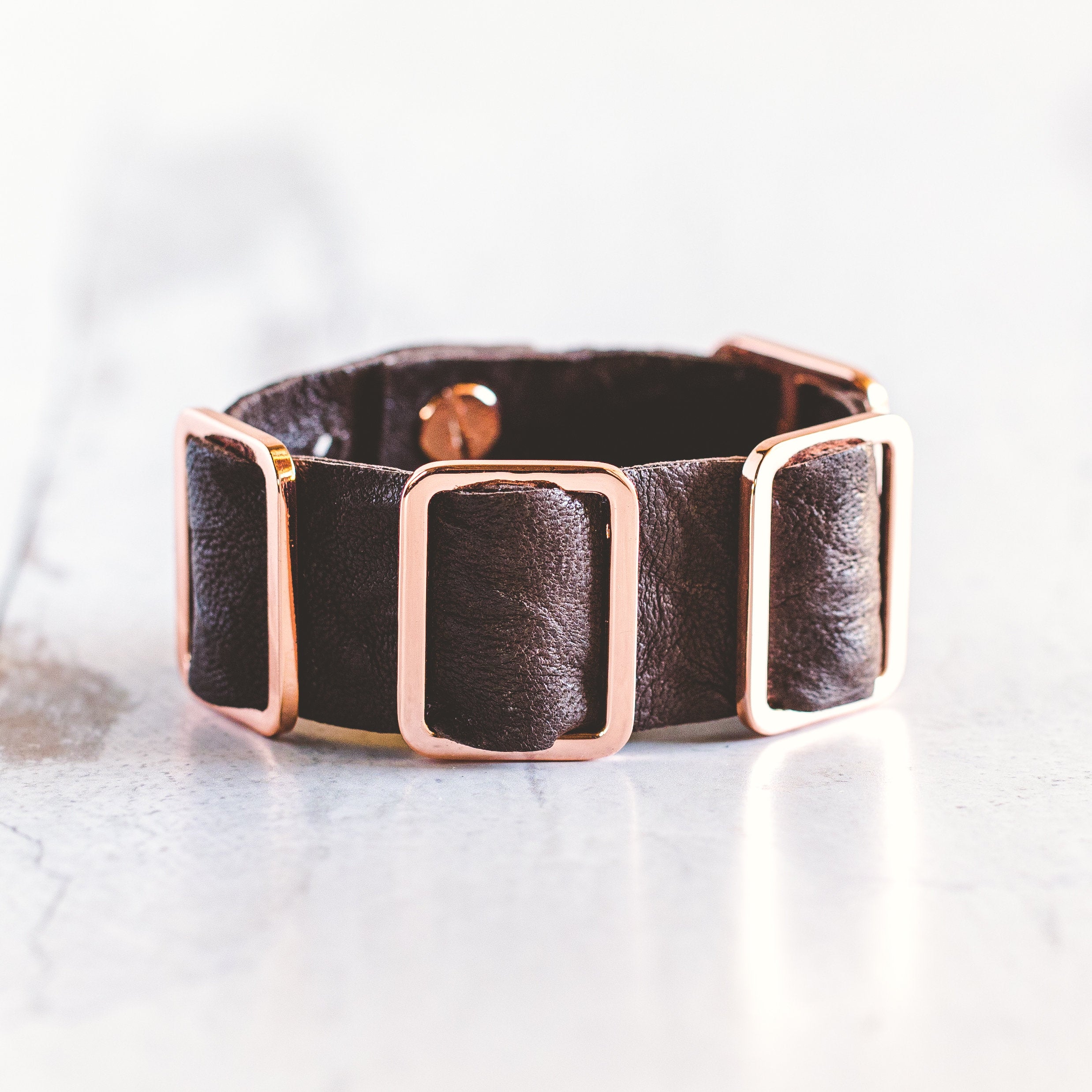 Fancy Cuff Bracelet - Rose Gold