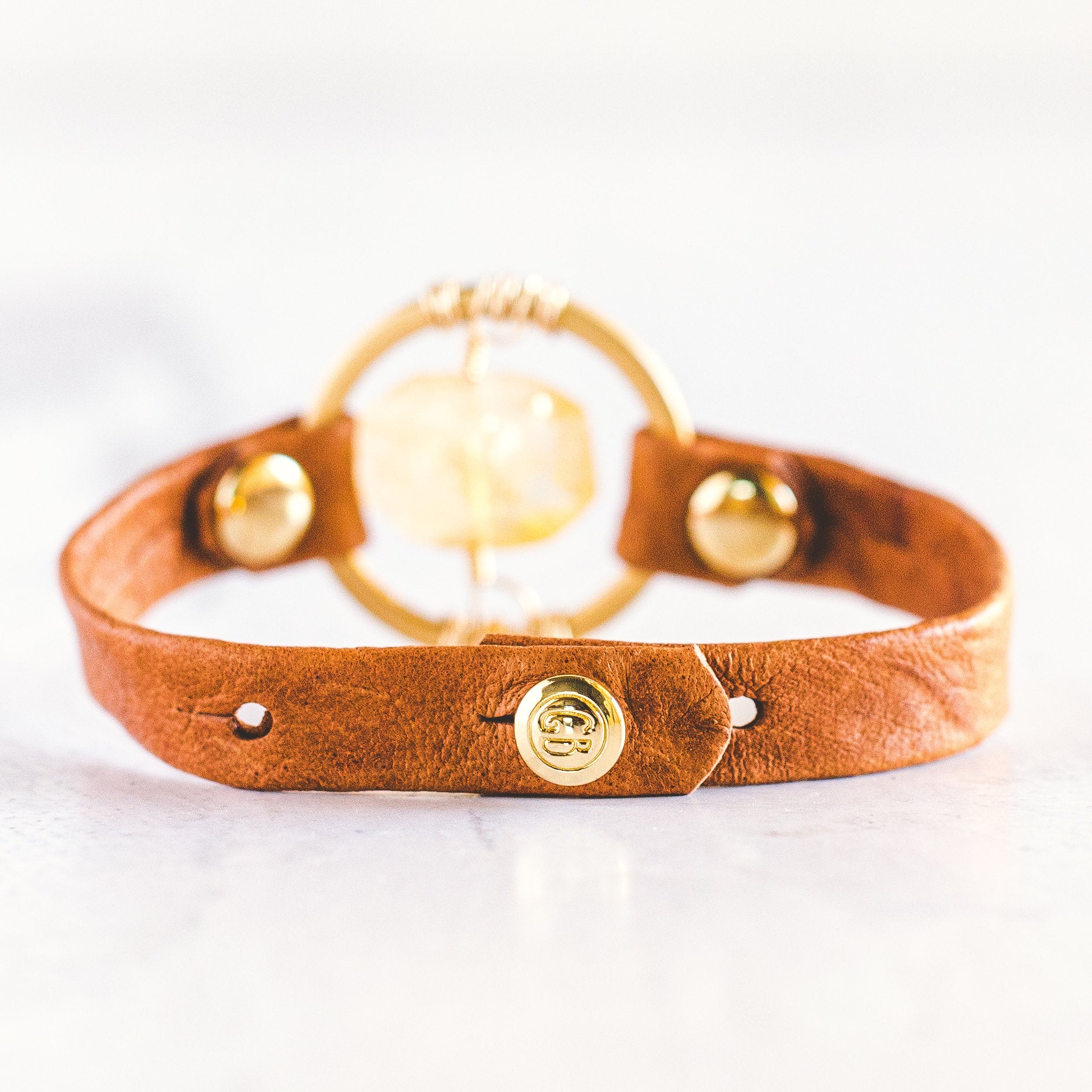 Be the Light Bracelet - Brushed Gold - Citrine