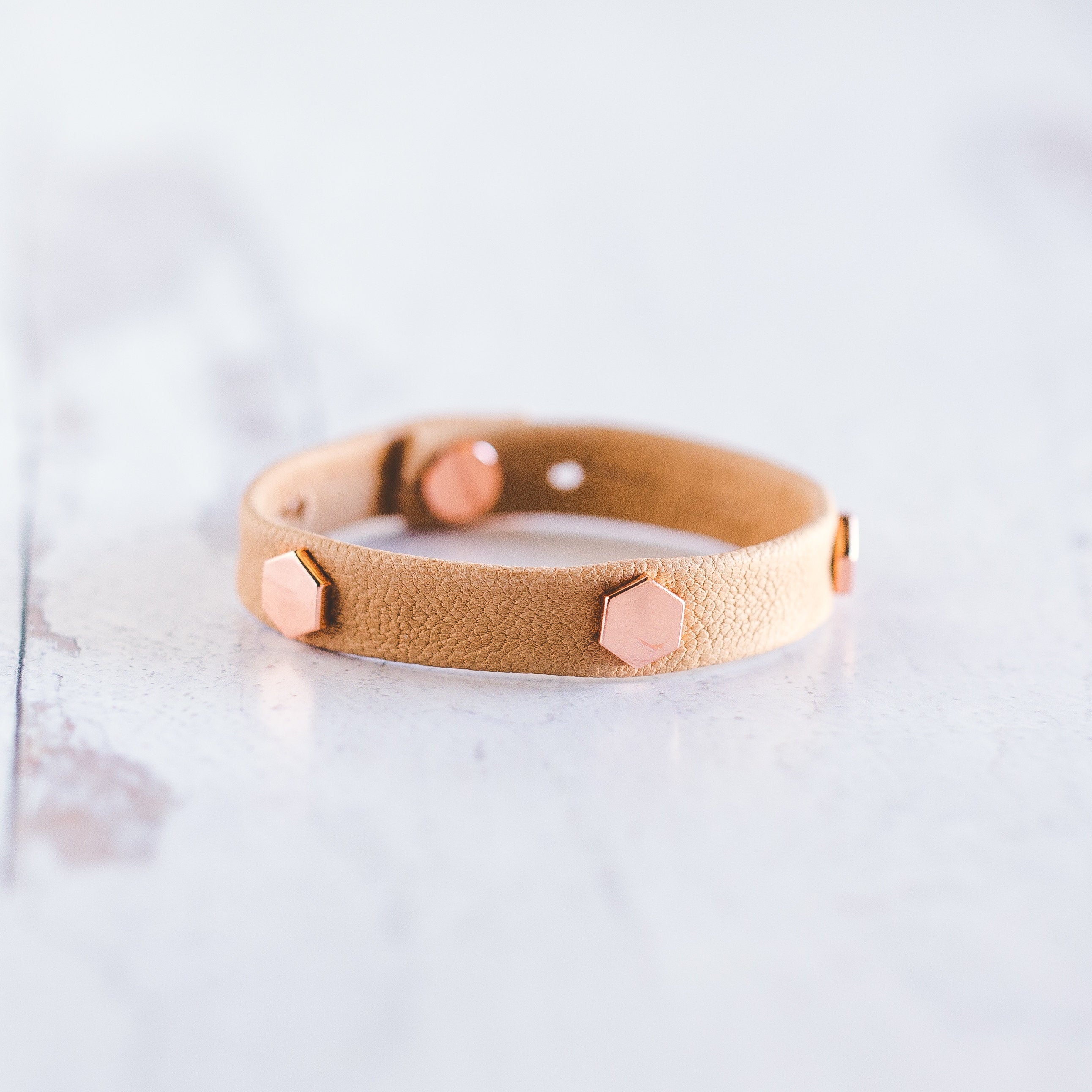 Honeycomb Stacker - Rose Gold