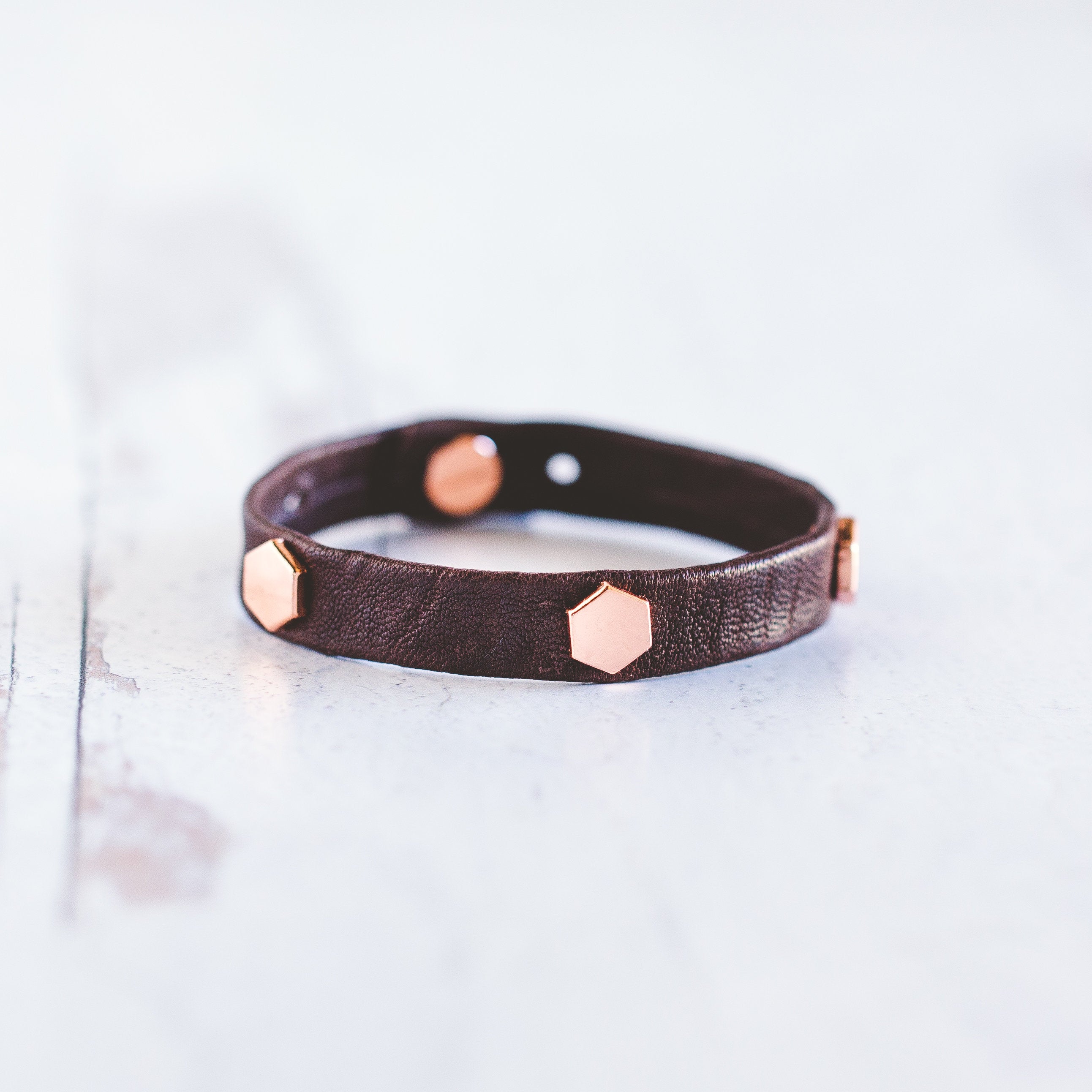 Honeycomb Stacker - Rose Gold