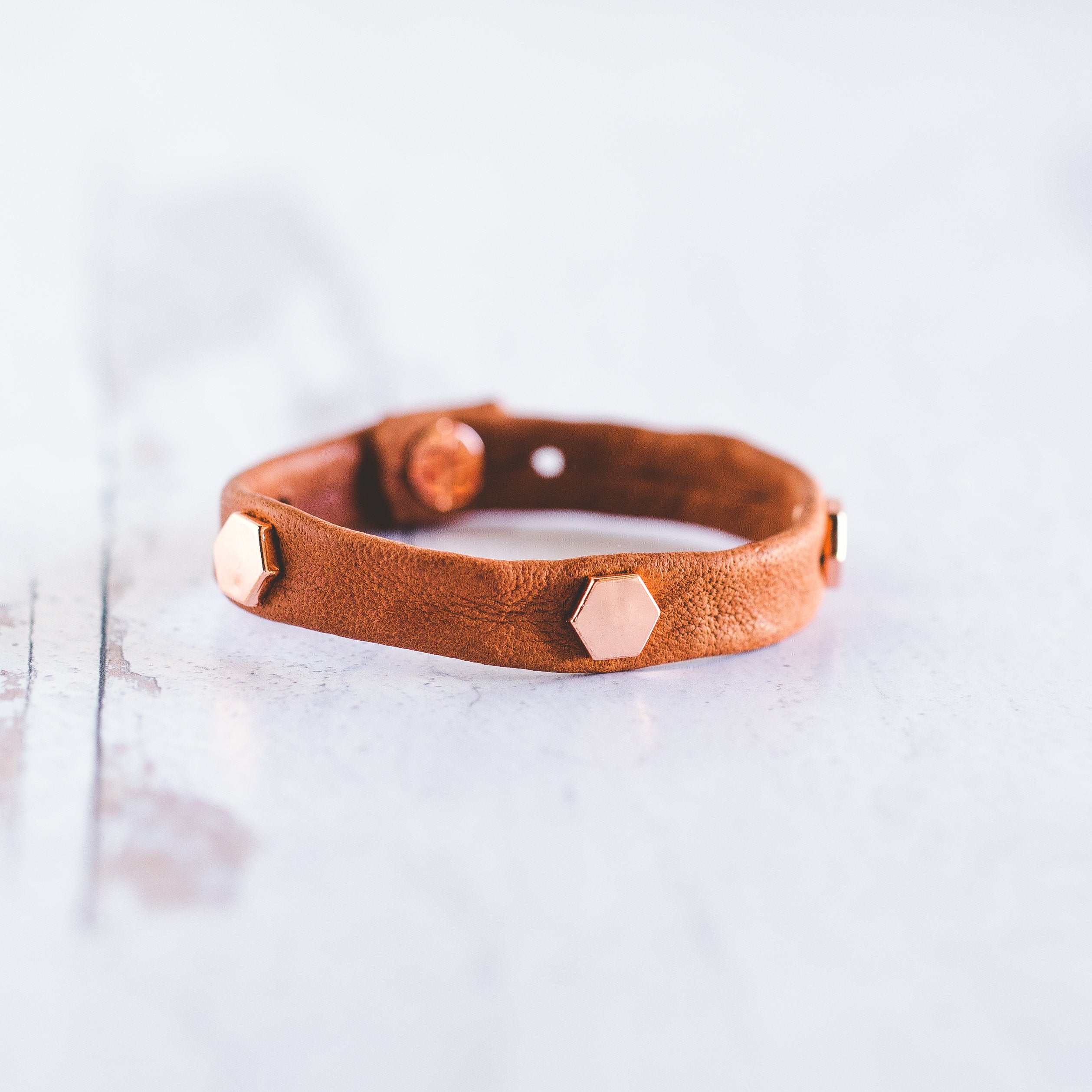 Honeycomb Stacker - Rose Gold