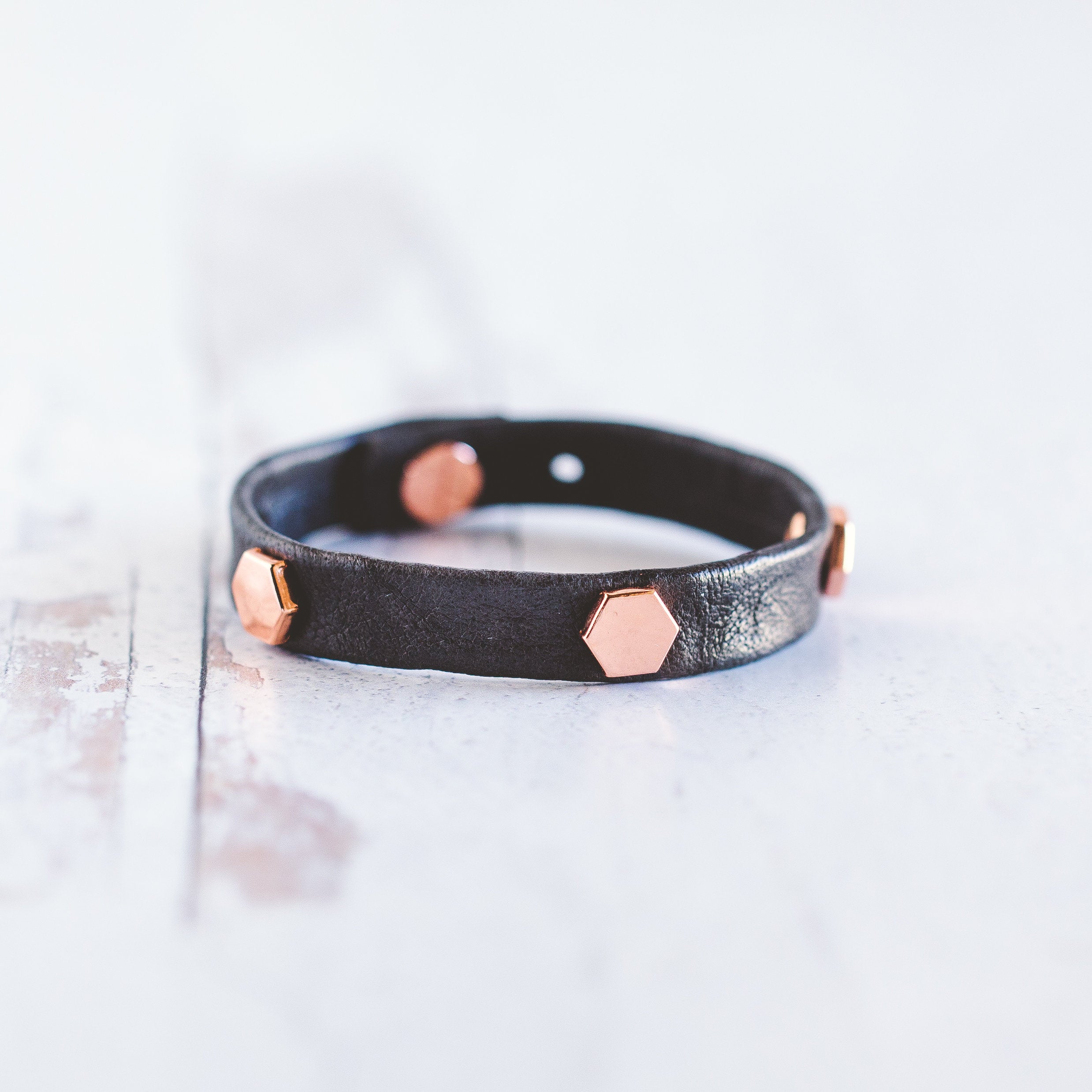 Honeycomb Stacker - Rose Gold