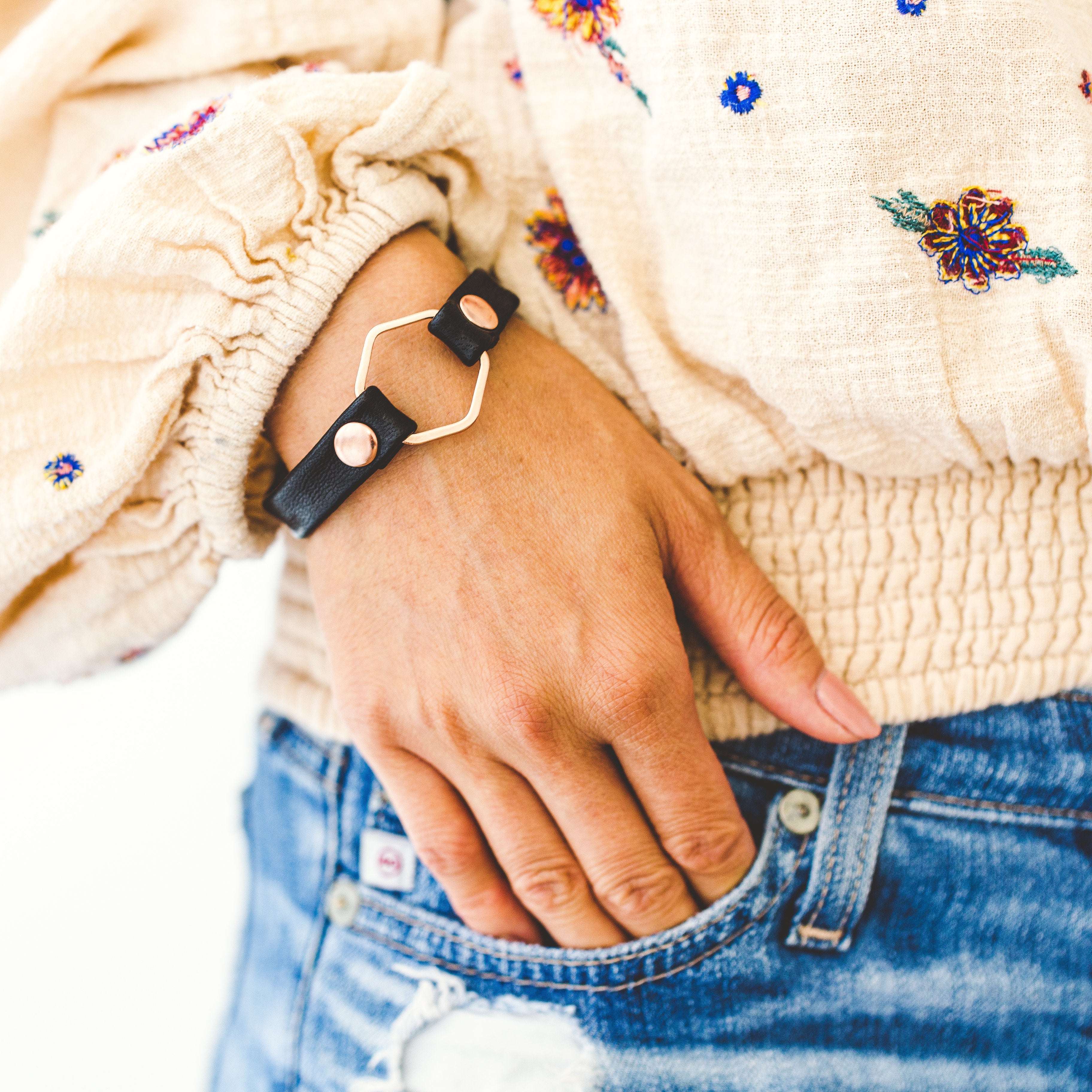 Honeycomb Bracelet - Rose Gold