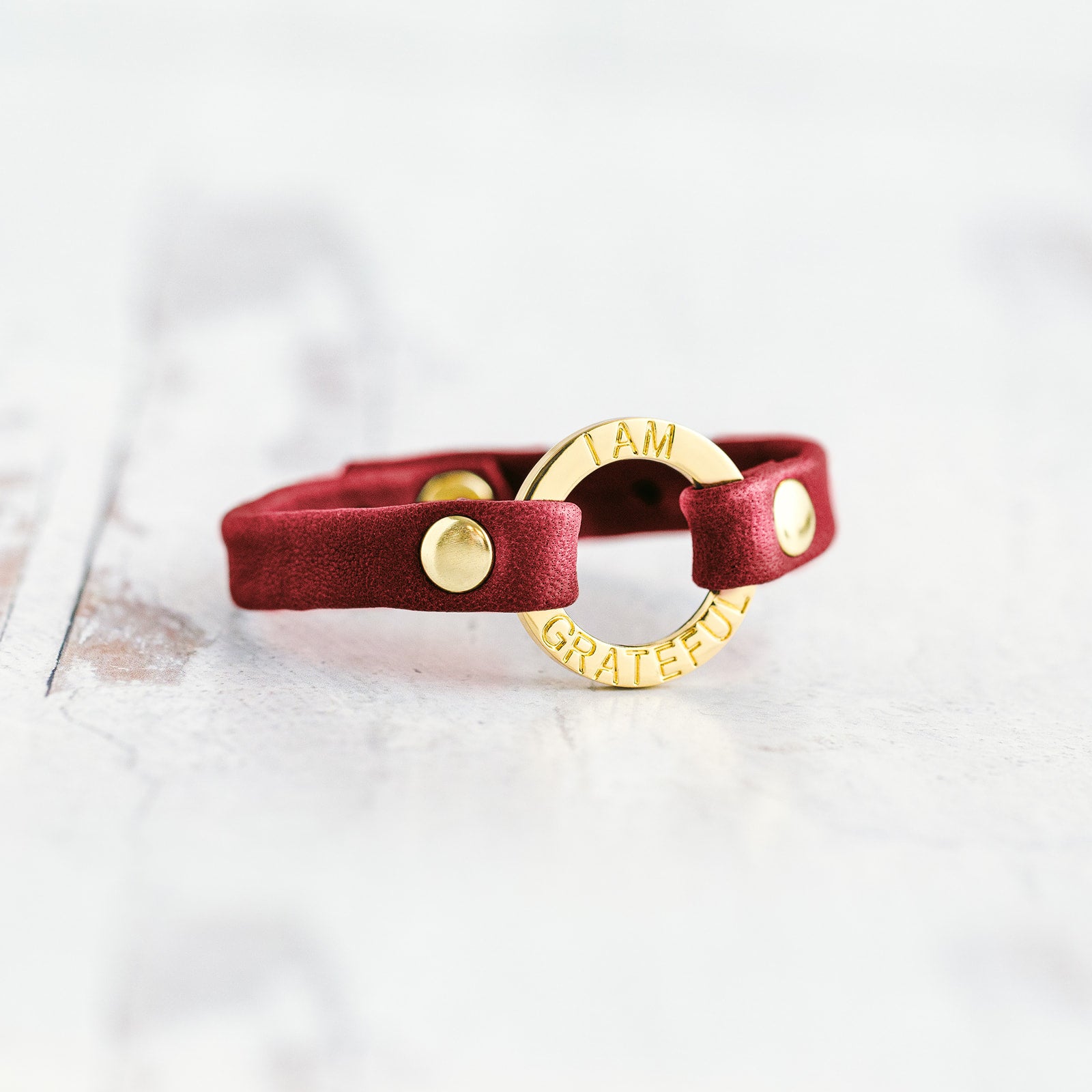 Mantra “ I AM GRATEFUL” Bracelet - Gold