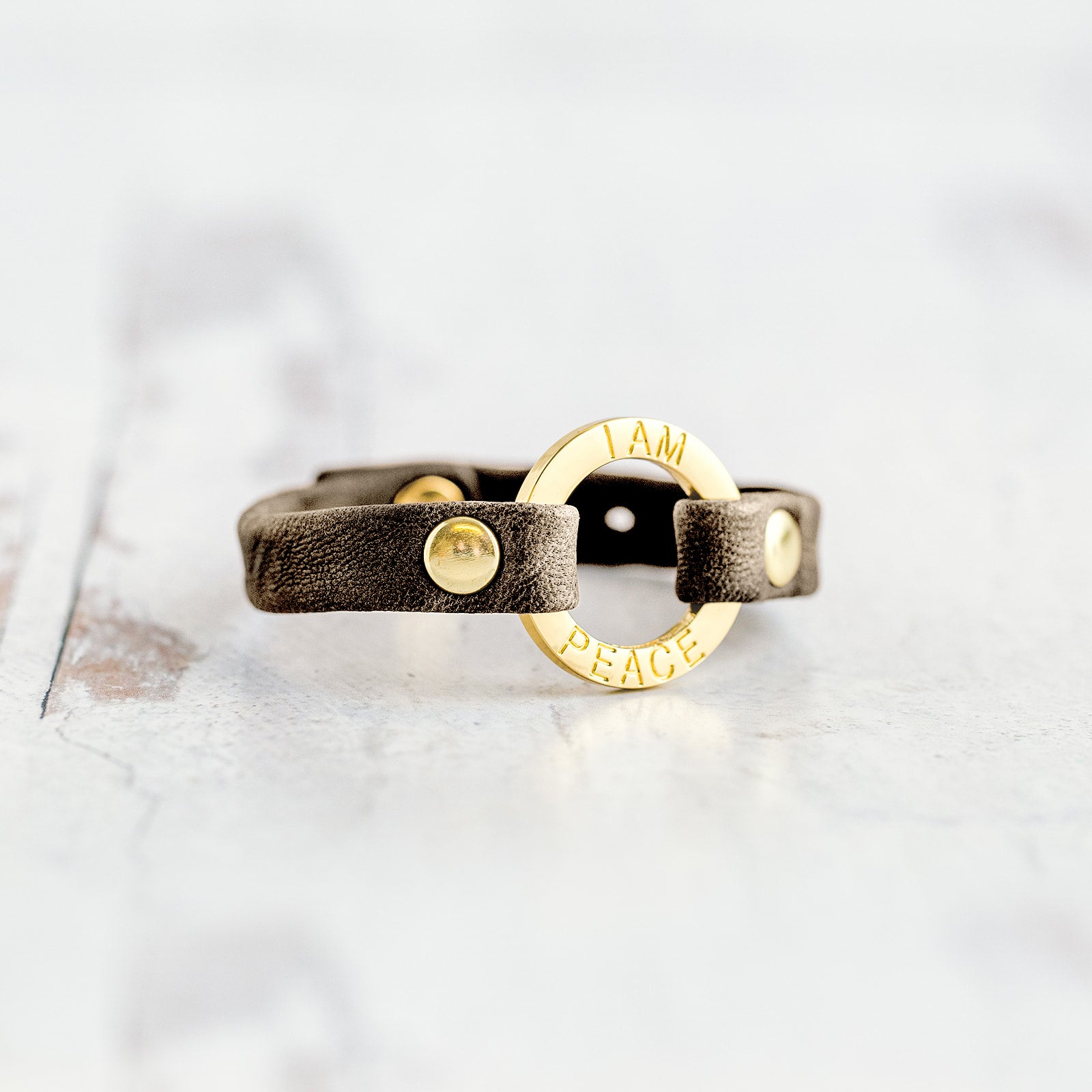 Mantra “ I AM PEACE” Bracelet - Gold