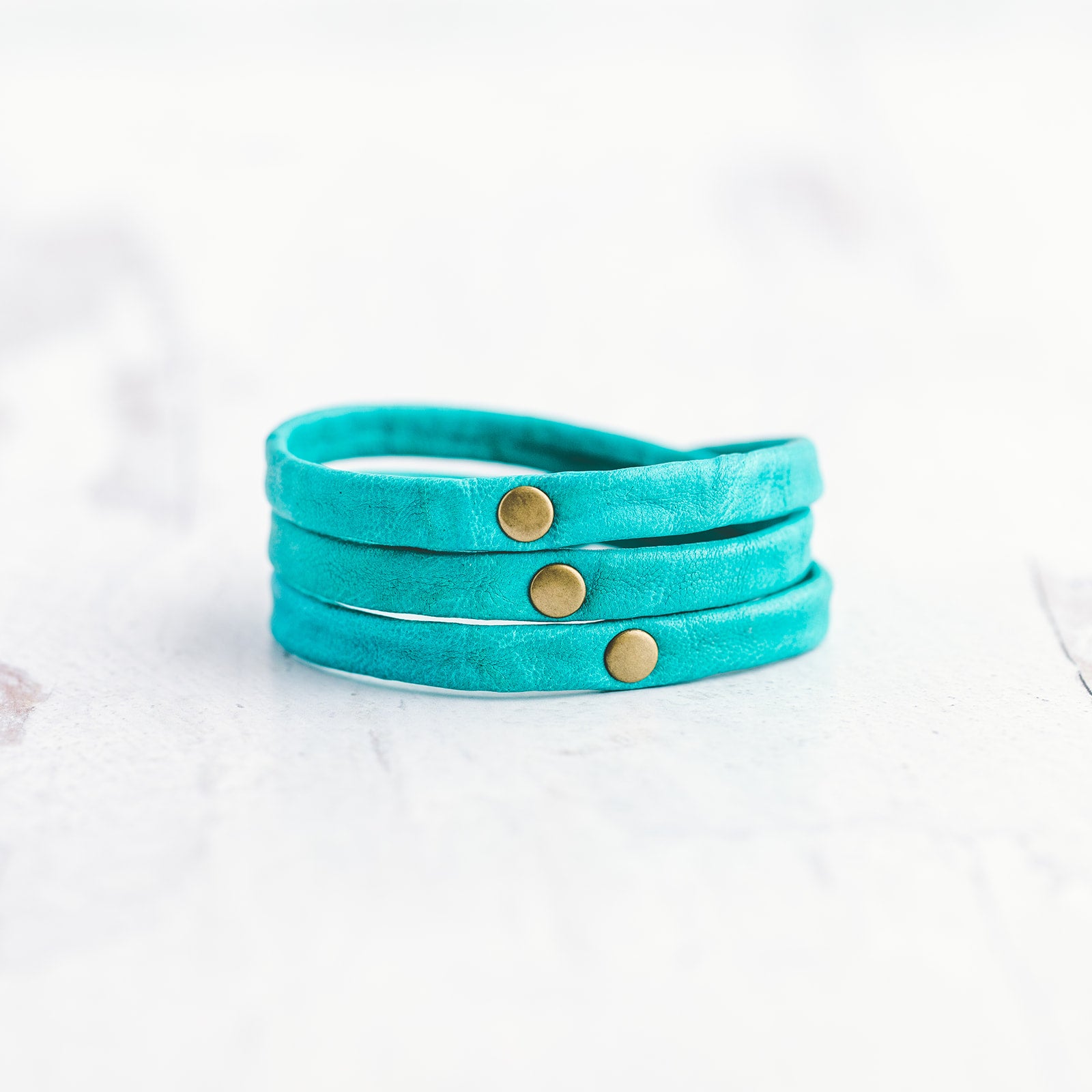 Triple Warrior Wrap Bracelet - Antique Brass