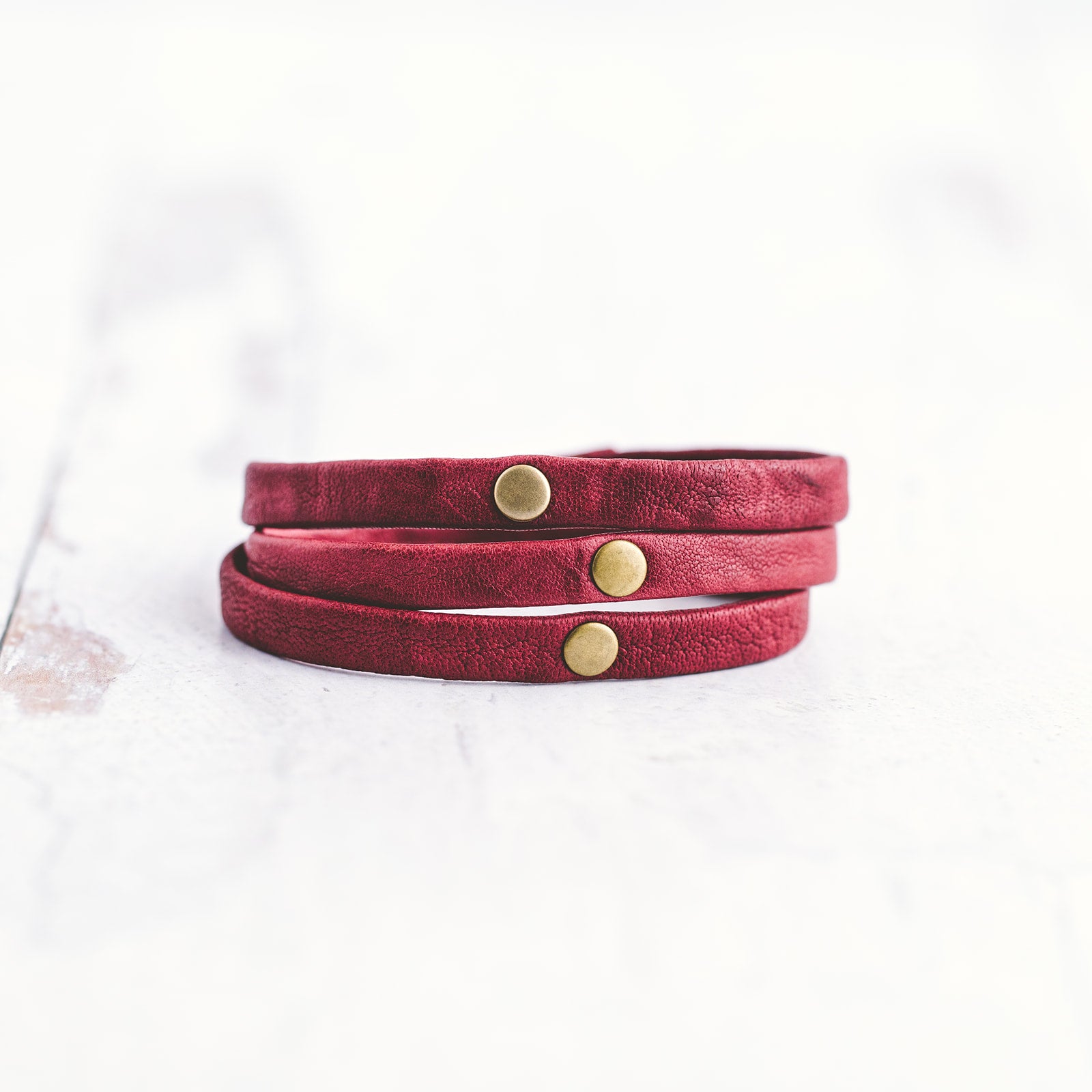 Triple Warrior Wrap Bracelet - Antique Brass