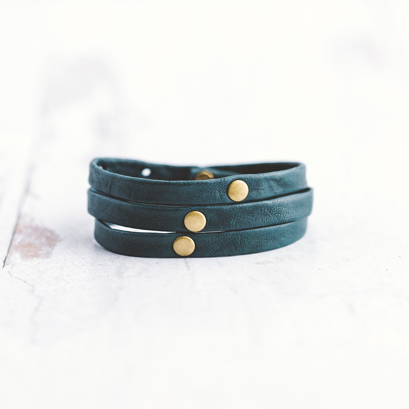 Triple Warrior Wrap Bracelet - Antique Brass