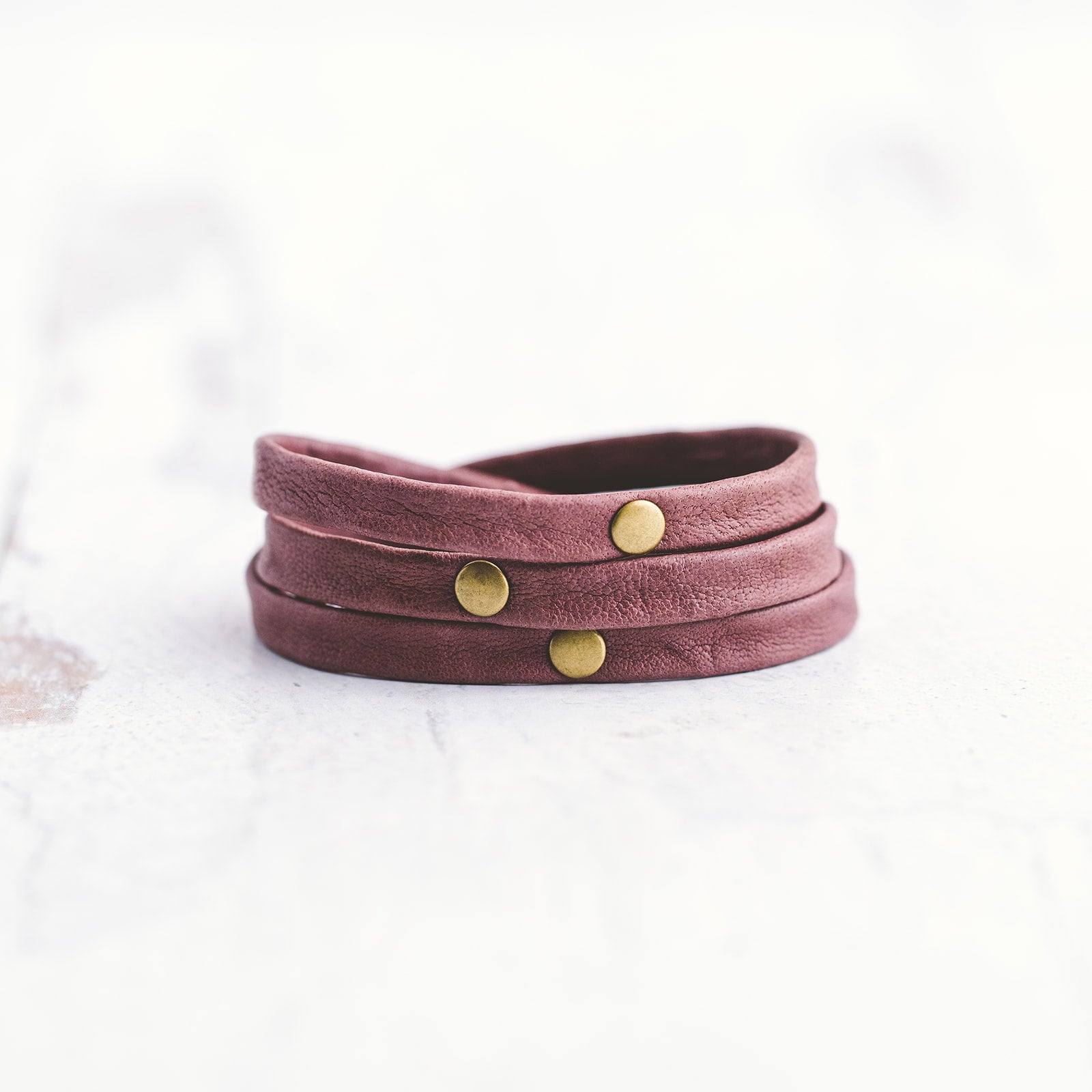 Triple Warrior Wrap Bracelet - Antique Brass