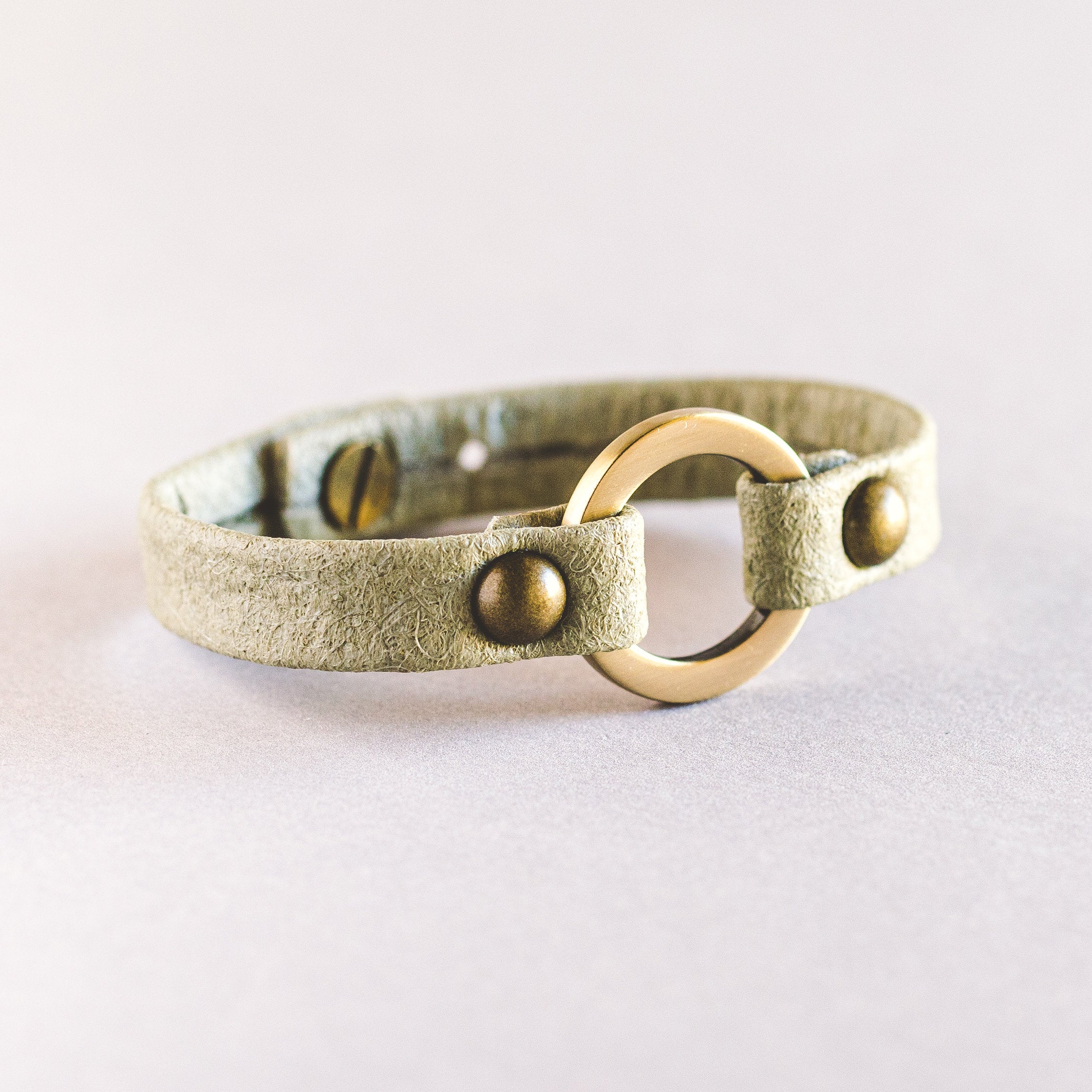 Vegan One Love Bracelet - Antique Brass