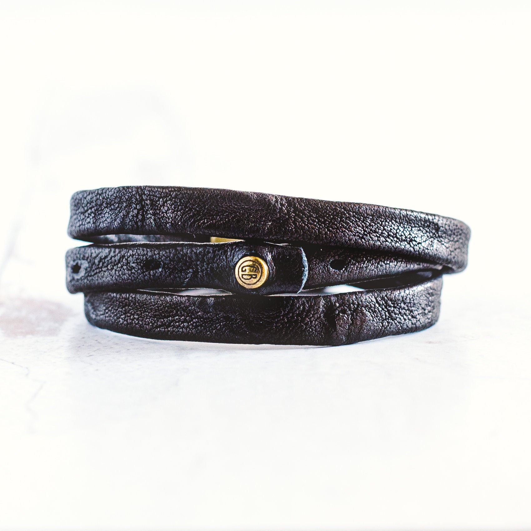 Triple Warrior Wrap Bracelet - Antique Brass