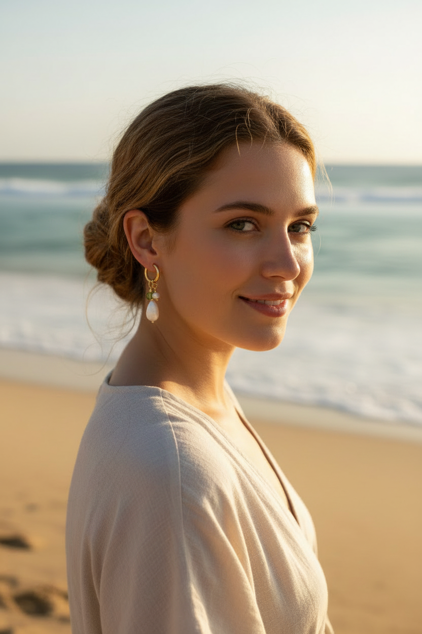 Beach charm earrings