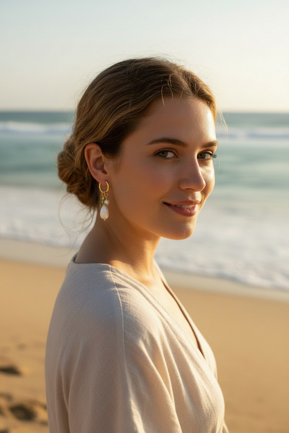 Beach charm earrings