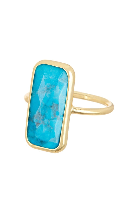 Turquoise Rectangle Ring