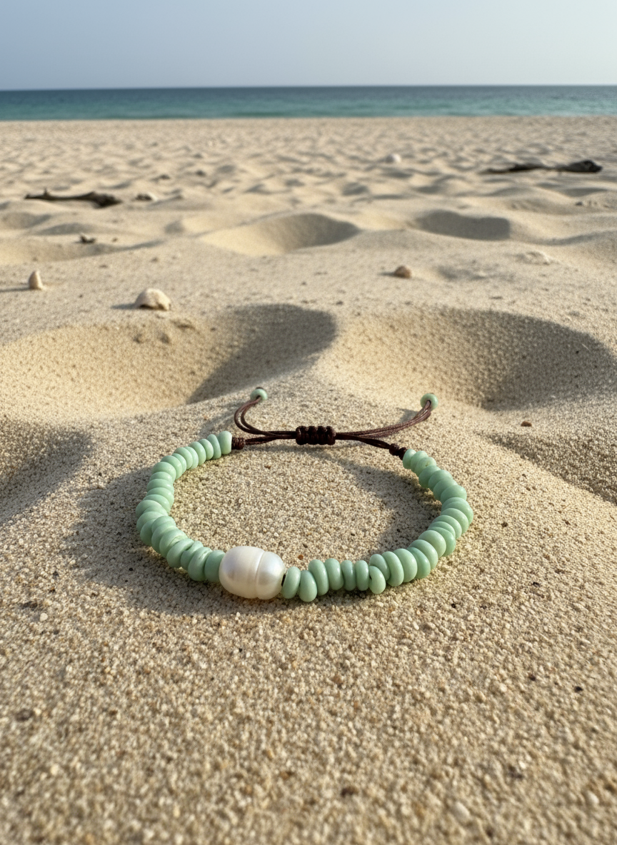 Freshwater Pearl Dolly Glass bead bracelet