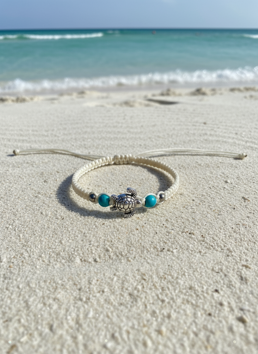 Pink house turtle bracelet