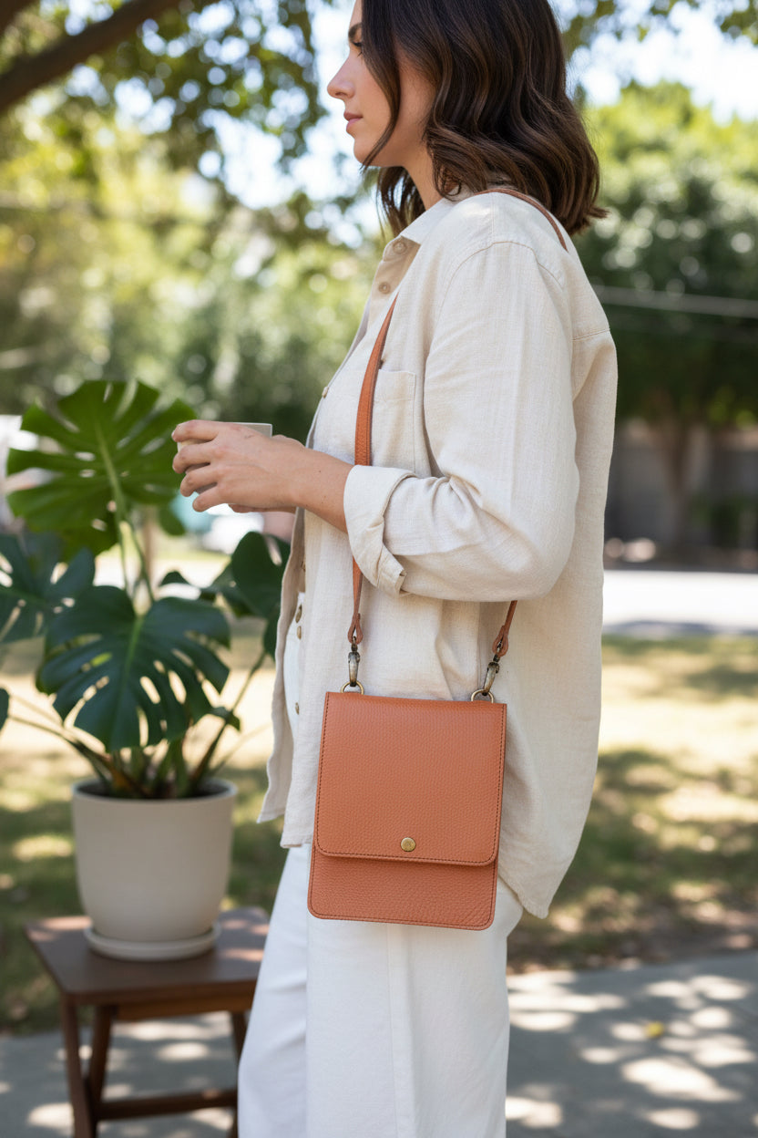 Sophia Leather Cellphone Bag