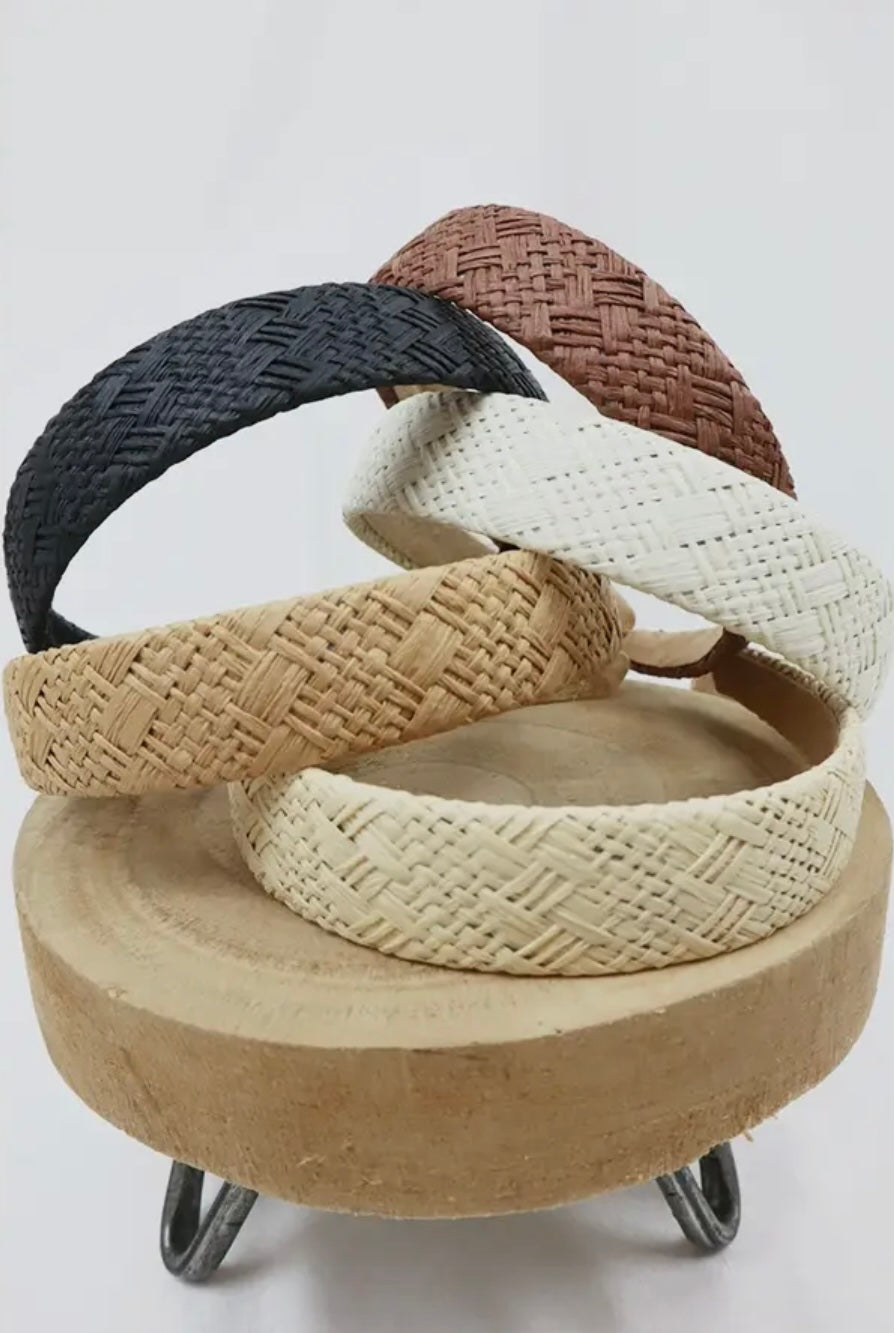 Woven Straw Summer Headband