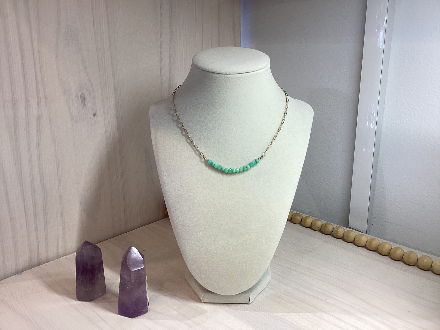 Paperclip Necklace - Chrysophase