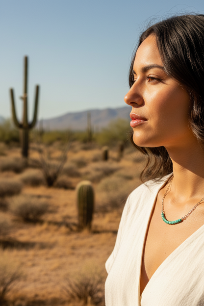 Paperclip Necklace - Chrysophase
