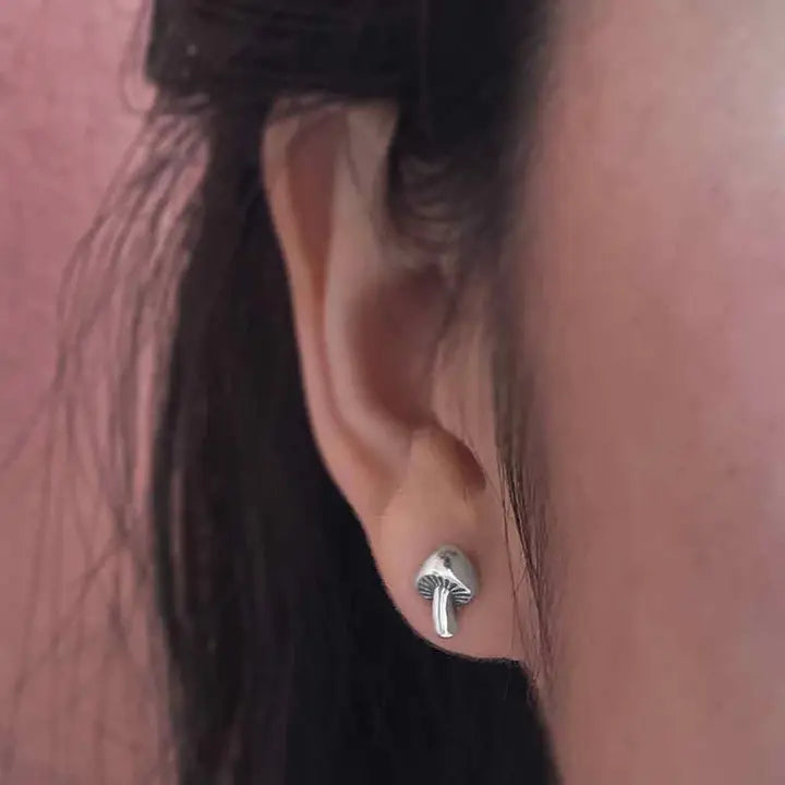 Mushroom Post Earrings